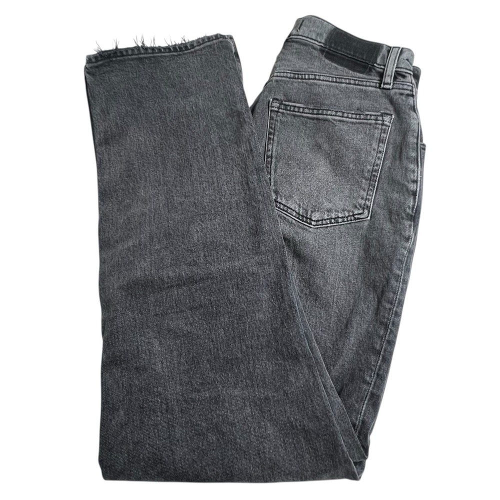 Abercrombie + Fitch Curve Love Womens 8 Black Ultra High Rise 90s Straight Jeans